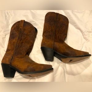 Women’s Laredo Brown Leather Cowgirl Boots Size 6